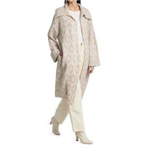 NWT Free People Gray Like a Diamond Knit Oversized Sweater Coat - Size Large